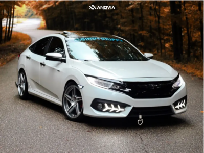 1 2017 Civic Honda Ex Bc Racing Lowering Springs Anovia Carrier Brushed Apollo Silver