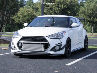 2016 Hyundai Veloster - 18x8.5 30mm - Anovia Titan - Coilovers - 225/40R18