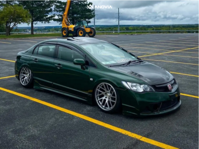 2009 Honda Civic - 18x9.5 22mm - Anovia Elder - Air Suspension - 225/40R18