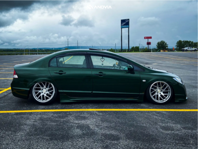 1 2009 Civic Honda Si Air Lift Performance Air Suspension Anovia Elder Brushed Apollo Silver