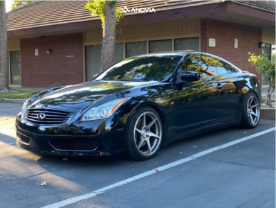 2009 INFINITI G37 - 18x9.5 38mm - Anovia Titan - Coilovers - 255/35R18