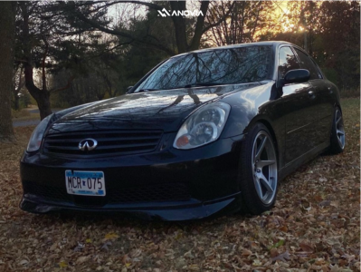 1 2006 G35 Infiniti X Megan Racing Coilovers Anovia Titan Brushed Apollo Silver