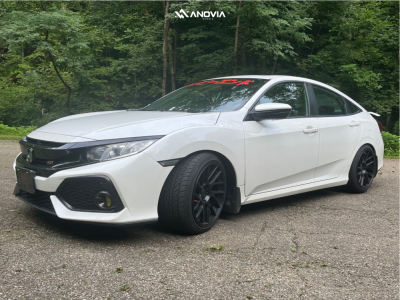 1 2017 Civic Honda Si Eibach Lowering Springs Anovia Elder Raven Black