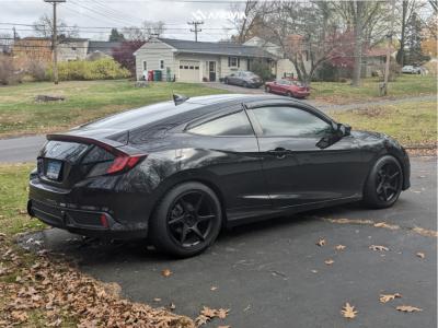 1 2018 Civic Honda Ex T Eibach Lowering Springs Anovia Titan Raven Black