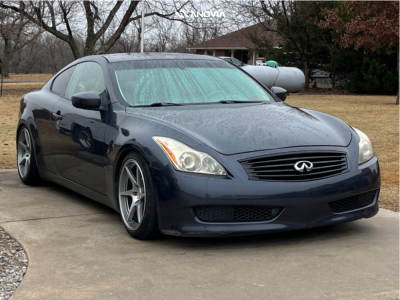 1 2008 G37 Infiniti Base Tein Coilovers Anovia Titan Brushed Apollo Silver