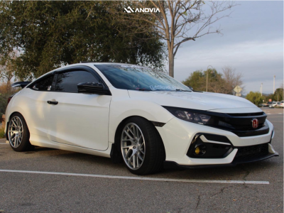 1 2019 Civic Honda Si D2 Racing Lowering Springs Anovia Elder Brushed Apollo Silver