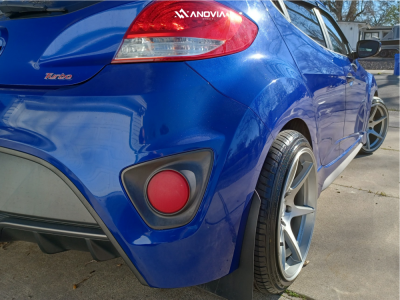 2013 Hyundai Veloster - 18x9.5 15mm - Anovia Titan - Stock Suspension - 215/40R18