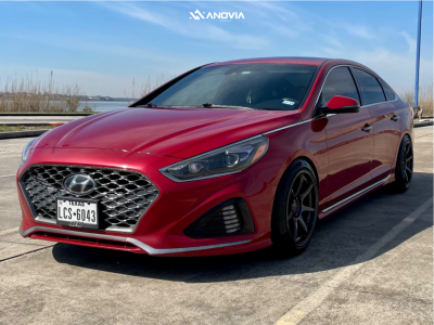 2018 Hyundai Sonata - 18x9.5 35mm - Anovia Kano - Coilovers - 235/45R18
