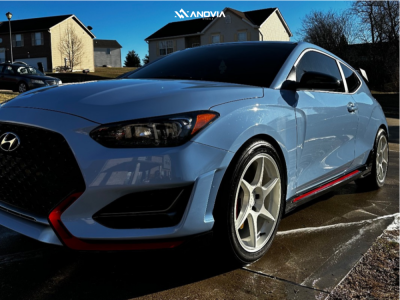 2019 Hyundai Veloster N - 18x8.5 35mm - Anovia Titan - Stock Suspension - 245/40R18