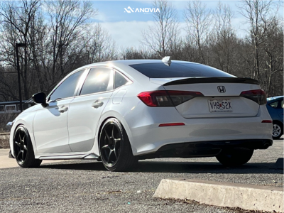 1 2022 Civic Honda Sport D2 Racing Lowering Springs Anovia Titan Raven Black