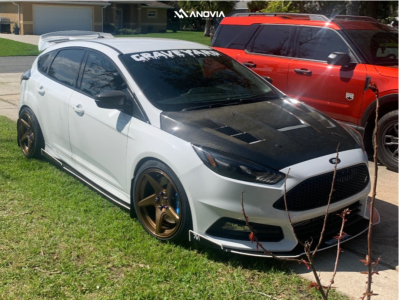 2017 Ford Focus - 18x9.5 38mm - Anovia Kinetic - Coilovers - 235/40R18