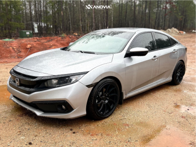 1 2019 Civic Honda Ex Godspeed Project Lowering Springs Anovia Night Raven Black