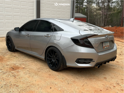 1 2019 Civic Honda Ex Godspeed Project Lowering Springs Anovia Night Raven Black