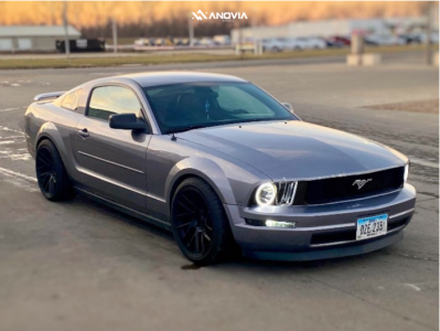 1 2006 Mustang Ford Base Eibach Lowering Springs Anovia Elder Raven Black