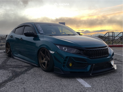 1 2019 Civic Honda Lx D2 Racing Air Suspension Anovia Kinetic Rodin Bronze