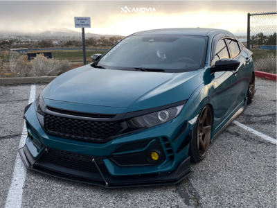 1 2019 Civic Honda Lx D2 Racing Air Suspension Anovia Kinetic Rodin Bronze