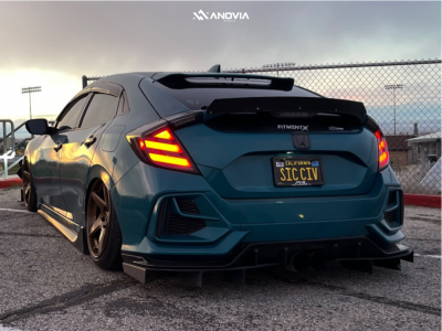1 2019 Civic Honda Lx D2 Racing Air Suspension Anovia Kinetic Rodin Bronze