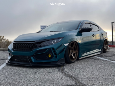 1 2019 Civic Honda Lx D2 Racing Air Suspension Anovia Kinetic Rodin Bronze