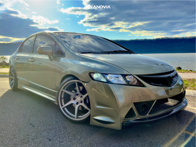 1 2007 Civic Honda Si D2 Racing Coilovers Anovia Titan Brushed Apollo Silver