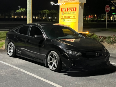 1 2019 Civic Honda Si D2 Racing Lowering Springs Anovia Titan Brushed Apollo Silver