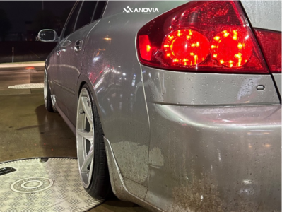 1 2005 G35 Infiniti Base Tein Coilovers Anovia Titan Brushed Apollo Silver