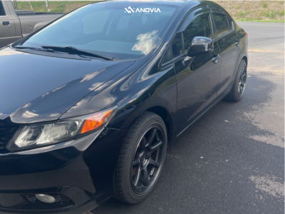2012 Honda Civic - 17x9 35mm - Anovia Kano - Stock Suspension - 245/40R17