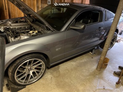 2007 Ford Mustang - 19x9.5 15mm - Anovia Elder - Lowering Springs - 245/35R19