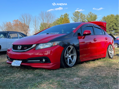 2013 Honda Civic - 18x9.5 22mm - Anovia Titan - Air Suspension - 225/45R18