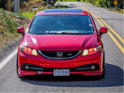 1 2013 Civic Honda Si D2 Racing Air Suspension Anovia Titan Brushed Apollo Silver