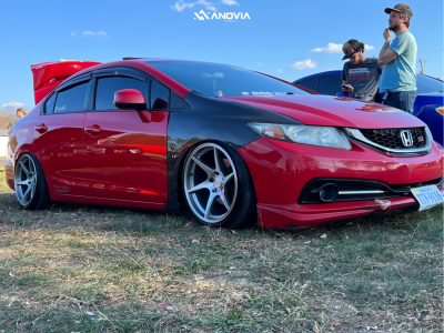 1 2013 Civic Honda Si D2 Racing Air Suspension Anovia Titan Brushed Apollo Silver