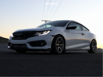 1 2017 Civic Honda Ex T Truhart Coilovers Anovia Titan Brushed Apollo Silver