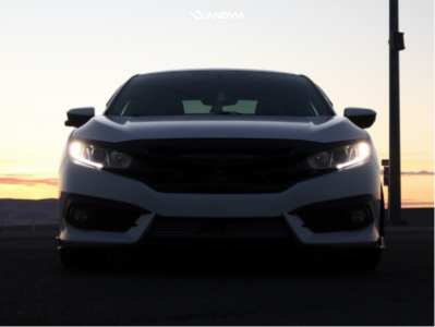 1 2017 Civic Honda Ex T Truhart Coilovers Anovia Titan Brushed Apollo Silver