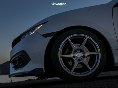 1 2017 Civic Honda Ex T Truhart Coilovers Anovia Titan Brushed Apollo Silver