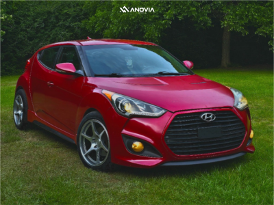 2013 Hyundai Veloster - 17x9 22mm - Anovia Titan - Stock Suspension - 235/45R17