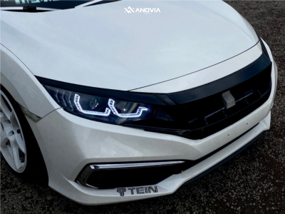 1 2019 Civic Honda Ex Tein Coilovers Anovia Titan Dove White