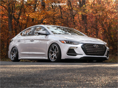 2017 Hyundai Elantra - 18x8.5 35mm - Anovia Kano - Coilovers - 215/35R18