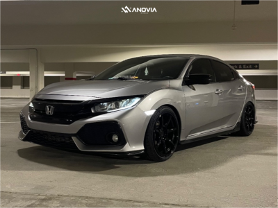 2017 Honda Civic - 18x9.5 35mm - Anovia Kano - Coilovers - 255/40R18