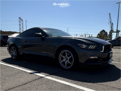 2017 Ford Mustang - 18x8.5 35mm - Anovia Titan - Stock Suspension - 245/40R18