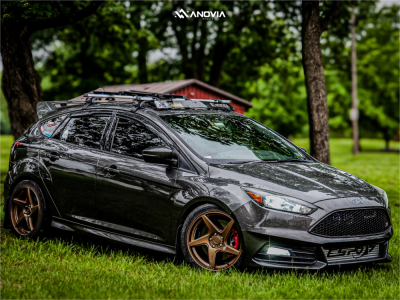 2016 Ford Focus - 18x8.5 40mm - Anovia Kinetic - Lowering Springs - 235/40R18