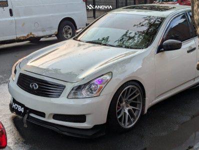 1 2009 G37 Infiniti X D2 Racing Coilovers Anovia Elder Brushed Apollo Silver