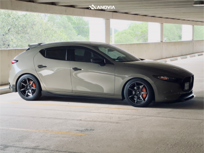 2024 Mazda 3 - 18x8.5 35mm - Anovia Kano - Lowering Springs - 235/40R18
