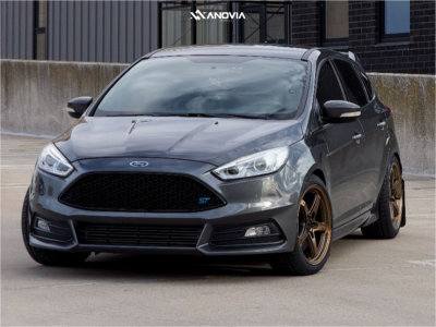 2017 Ford Focus - 18x8.5 38mm - Anovia An-5s - Coilovers - 235/40R18