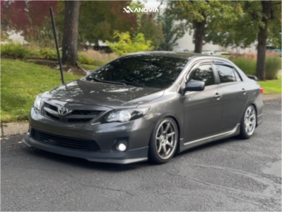 2013 Toyota Corolla - 17x9 35mm - Anovia Kano - Coilovers - 235/45R17