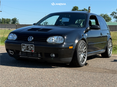2003 Volkswagen Golf - 17x9 35mm - Anovia Kenzo - Coilovers - 245/40R17