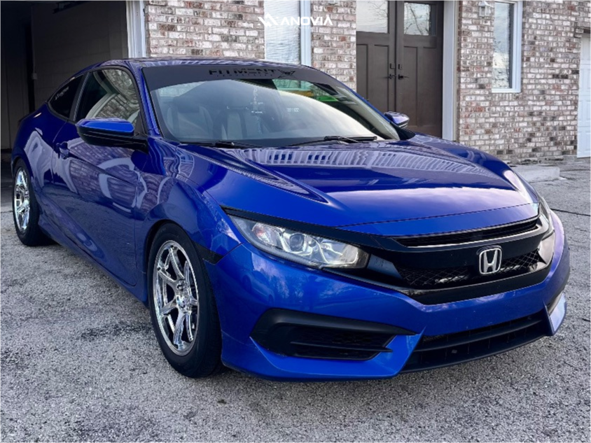 1 2018 Civic Honda Lx D2 Racing Lowering Springs Anovia Kano Chrome